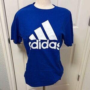 NWOT Adidas Royal Blue Tee with White Logo